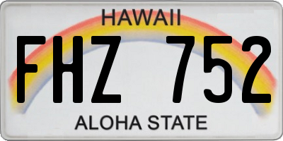 HI license plate FHZ752