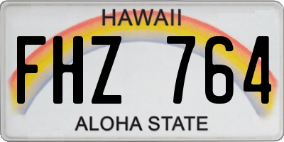 HI license plate FHZ764