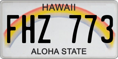 HI license plate FHZ773