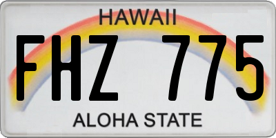 HI license plate FHZ775