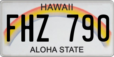 HI license plate FHZ790