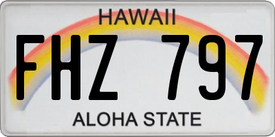 HI license plate FHZ797