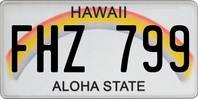 HI license plate FHZ799