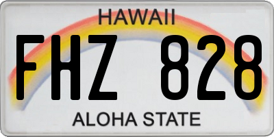 HI license plate FHZ828