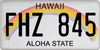 HI license plate FHZ845
