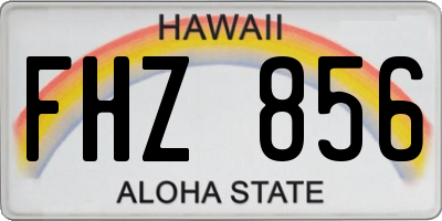 HI license plate FHZ856