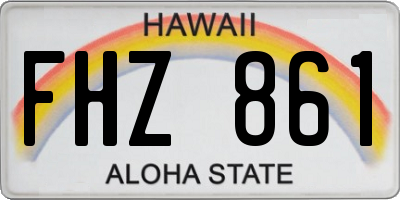 HI license plate FHZ861