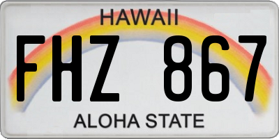 HI license plate FHZ867