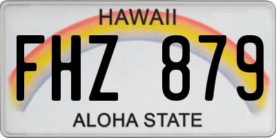 HI license plate FHZ879