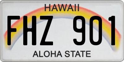 HI license plate FHZ901