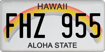 HI license plate FHZ955