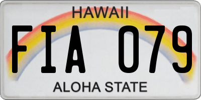 HI license plate FIA079