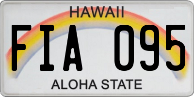 HI license plate FIA095