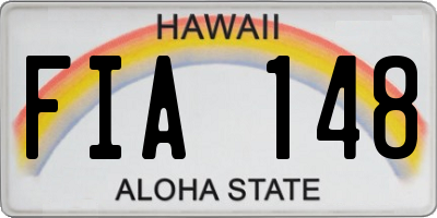 HI license plate FIA148