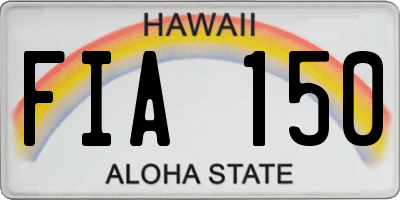 HI license plate FIA150