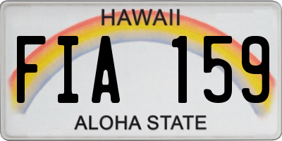 HI license plate FIA159