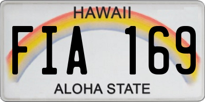 HI license plate FIA169