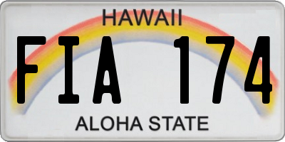 HI license plate FIA174