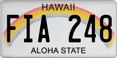 HI license plate FIA248