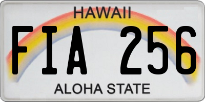 HI license plate FIA256