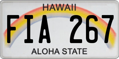 HI license plate FIA267