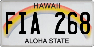 HI license plate FIA268