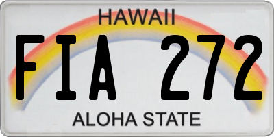 HI license plate FIA272