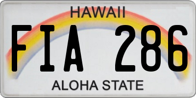 HI license plate FIA286