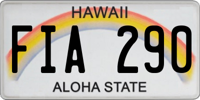 HI license plate FIA290