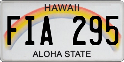 HI license plate FIA295