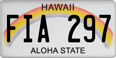 HI license plate FIA297