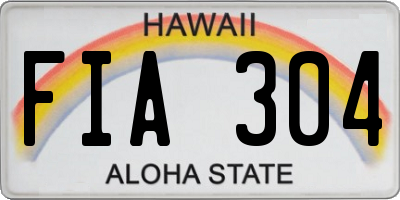 HI license plate FIA304