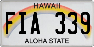 HI license plate FIA339