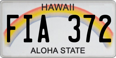 HI license plate FIA372