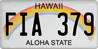 HI license plate FIA379