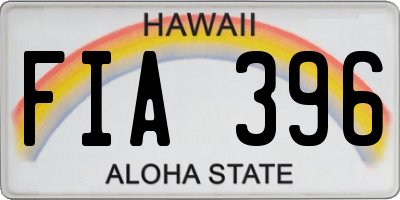 HI license plate FIA396