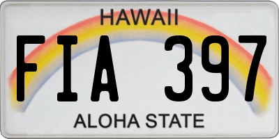 HI license plate FIA397