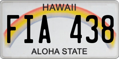 HI license plate FIA438