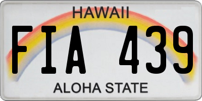 HI license plate FIA439