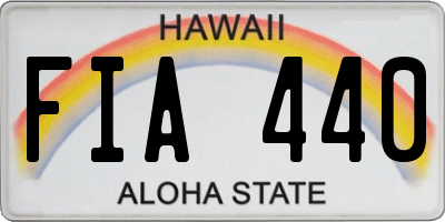 HI license plate FIA440