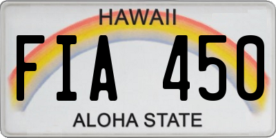 HI license plate FIA450