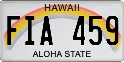 HI license plate FIA459