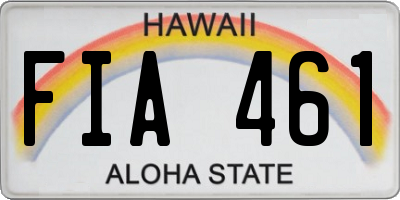 HI license plate FIA461