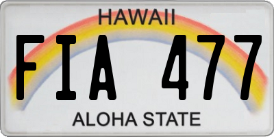 HI license plate FIA477
