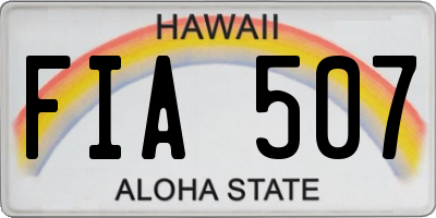 HI license plate FIA507
