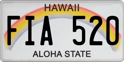 HI license plate FIA520