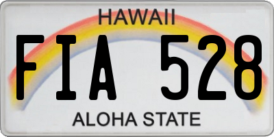 HI license plate FIA528