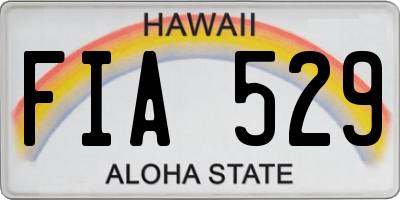 HI license plate FIA529