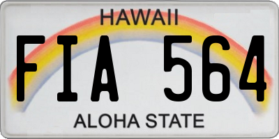 HI license plate FIA564