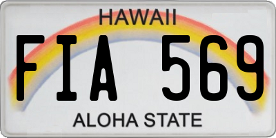HI license plate FIA569